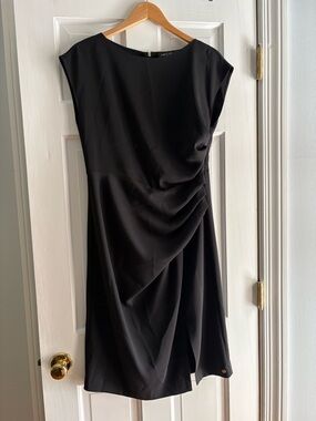 Marc Cain Black Draped Midi Dress